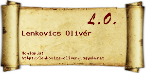 Lenkovics Olivér névjegykártya